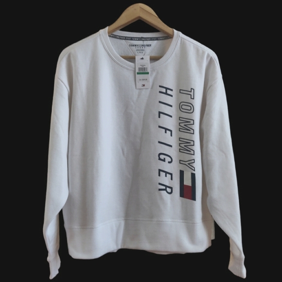 Tommy Hilfiger Tops - TOMMY HILFIGER Sport Warm Women's Logo Print White Sweatshirt. Size L
